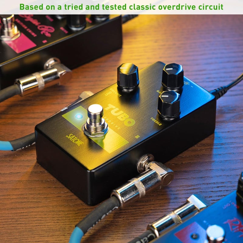 SATONE S806 Tubo Overdrive Electric Guitar Effect Pedal - Mid Boost Overdrive Effect Preset Acoustic Metal Pedal with True Bypass - Image 5